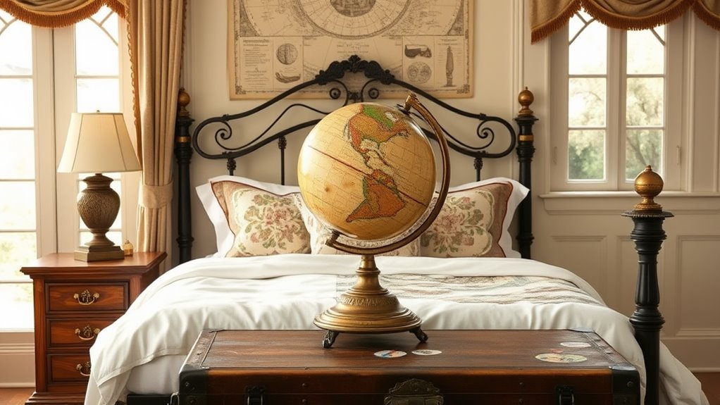 vintage globe decorative touches