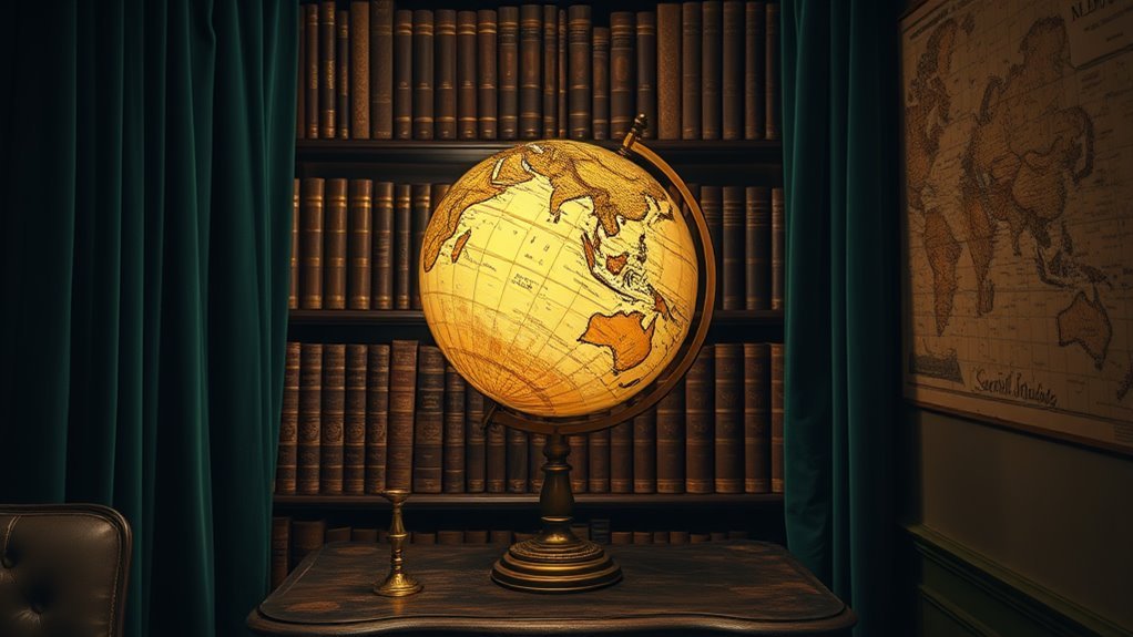 vintage illuminated globe decor