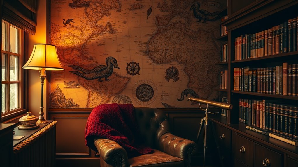 vintage world map design