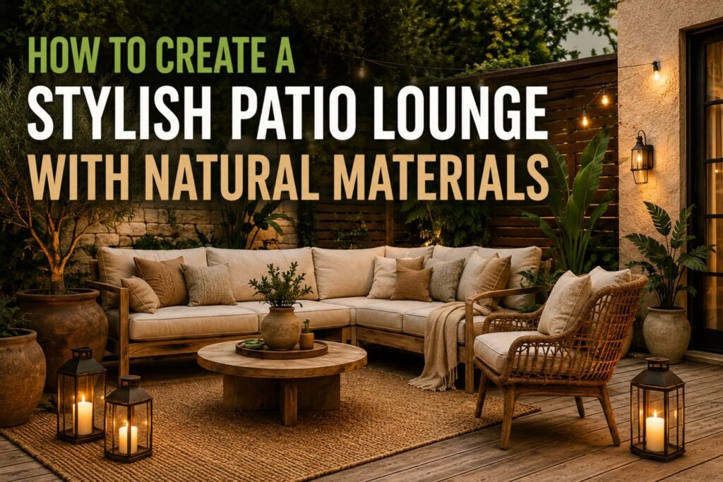 How to Create a Stylish Patio Lounge With Natural Materials